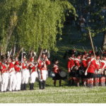 Gasteizko Guduaren antzezpena Armentiako zelaietan. Justo Bobadillak lagatako argazkia.